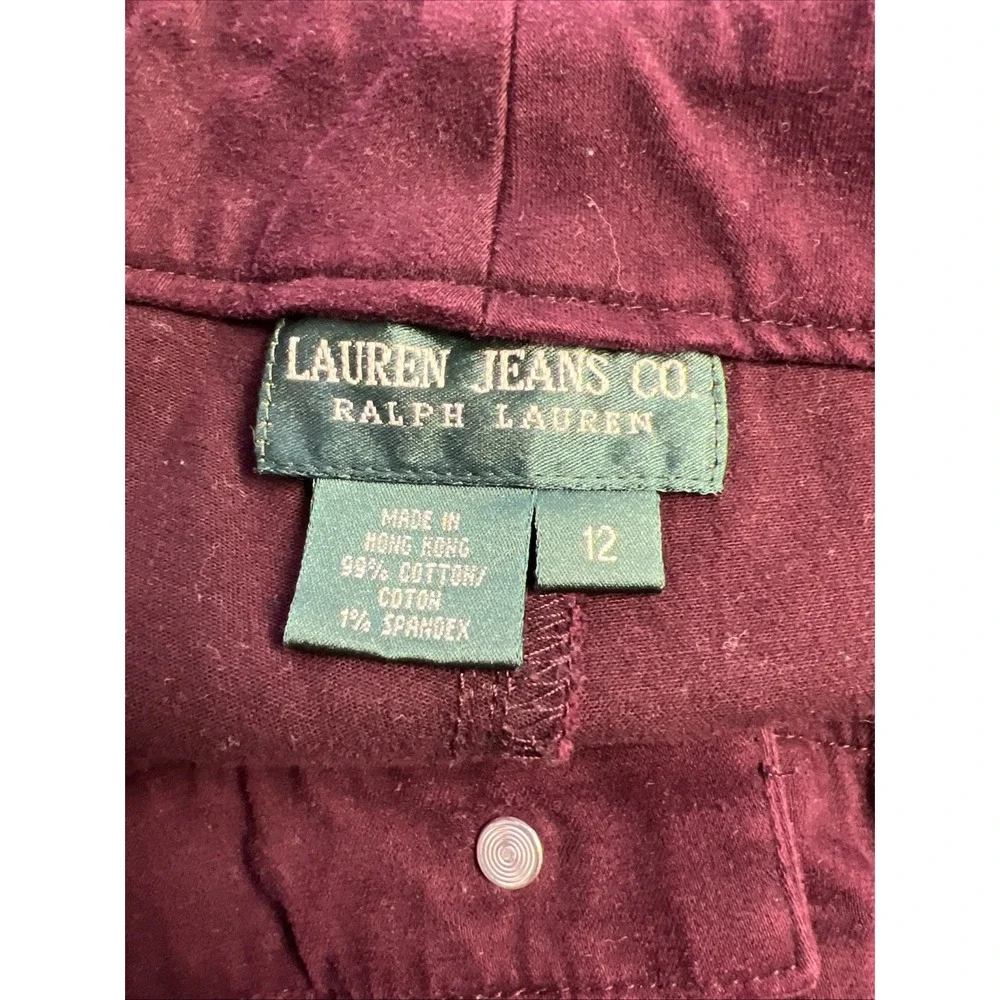Lauren Jeans Co Ralph Lauren Pants Womens 12 High Rise Straight Classic‎ Fit Red